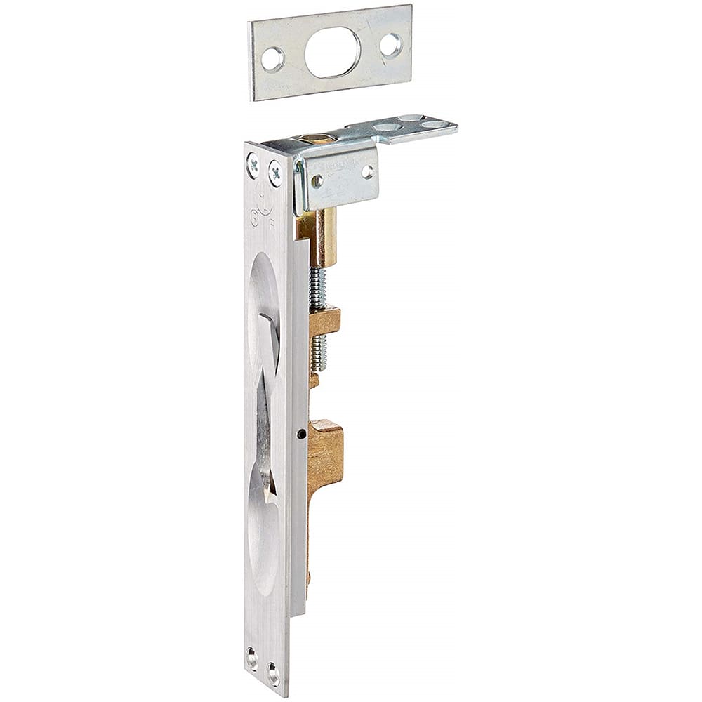 Rockwood - Slide Bolts; Length (Inch): 3 ; Width (Inch): 2 ; Finish/Coating: Satin Chrome - Exact Tool & Supply