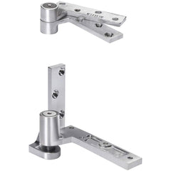 Rixson - Pivot Hinges; Finish/Coating: Satin Chrome ; Material: Brass ; Type: Offset Regular Jamb Attached Pivot ; Hand: Right Hand ; Leaf Height: 4-1/4 (Inch); Length (Inch): 5-1/2 - Exact Tool & Supply