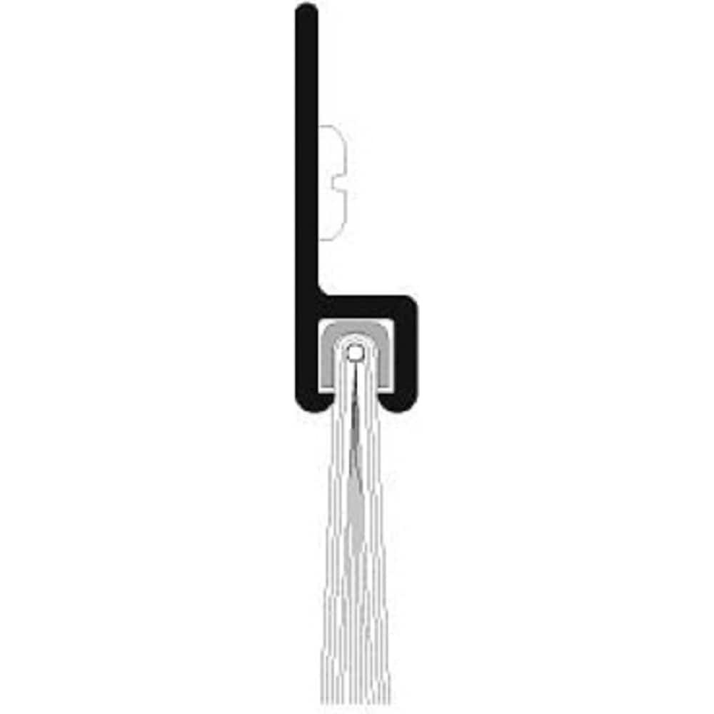 Pemko - Sweeps & Seals; Type: Brush Door Bottom Sweep ; Width (Inch): 1/4 ; Finish/Coating: Dark Bronze Anodized Aluminum ; Material: 6063-T6 Aluminum Alloy and Temper Retainer ; Back Strip Brush Width (Inch): 6 ; Bristle Length (Inch): 12.0000 - Exact Tool & Supply