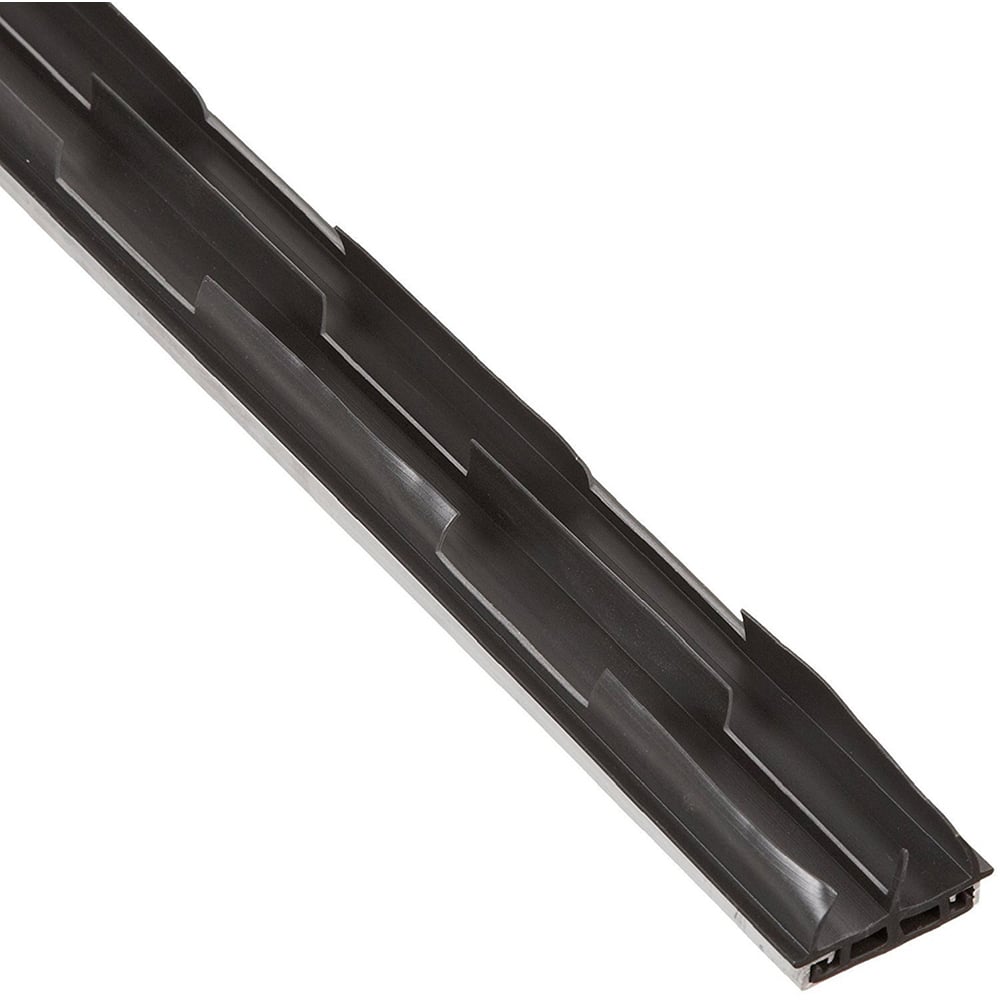 Pemko - Sweeps & Seals; Type: Notched Door Shoe ; Width (Inch): 1-3/16 ; Finish/Coating: Mill Finish Aluminum ; Material: 6063-T6 Aluminum Alloy and Temper Retainer ; Back Strip Brush Width (Inch): 6 ; Bristle Length (Inch): 12.0000 - Exact Tool & Supply