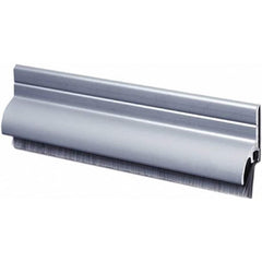 Pemko - Sweeps & Seals; Type: Door Bottom Sweep with Rain Drip ; Width (Inch): 1/2 ; Finish/Coating: Clear Anodized Aluminum ; Material: 6063-T6 Extruded Tempered Aluminum ; Back Strip Brush Width (Inch): 1.5 ; Bristle Length (Inch): 1.0000 - Exact Tool & Supply