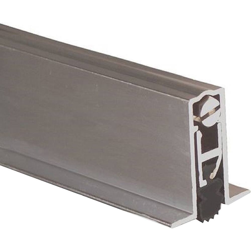 Pemko - Sweeps & Seals; Type: Non-Handed Full Mortise Automatic Door Bottom ; Width (Inch): 9/16 ; Finish/Coating: Mill Finish Aluminum ; Material: 6063-T6 Aluminum Alloy and Temper Retainer ; Back Strip Brush Width (Inch): 2 ; Bristle Length (Inch): 1.0 - Exact Tool & Supply