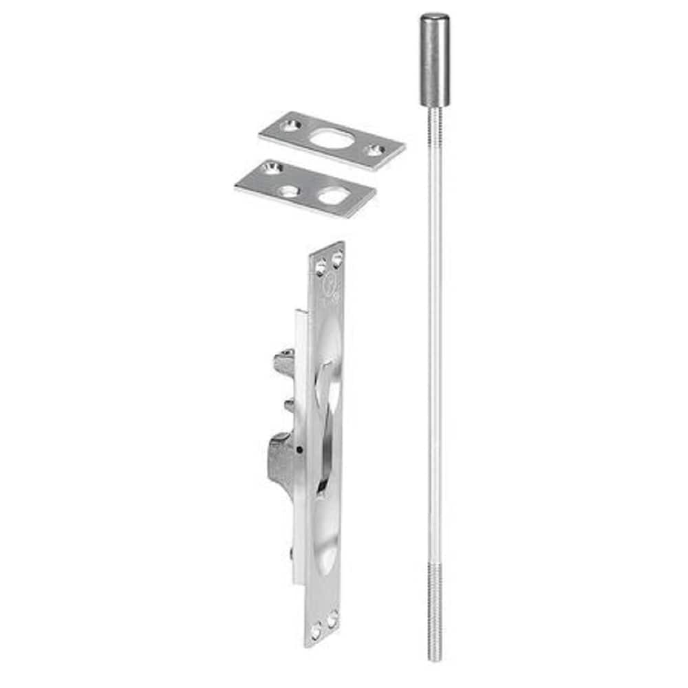 Rockwood - Slide Bolts; Length (Inch): 3 ; Width (Inch): 2 ; Finish/Coating: Satin Chrome - Exact Tool & Supply