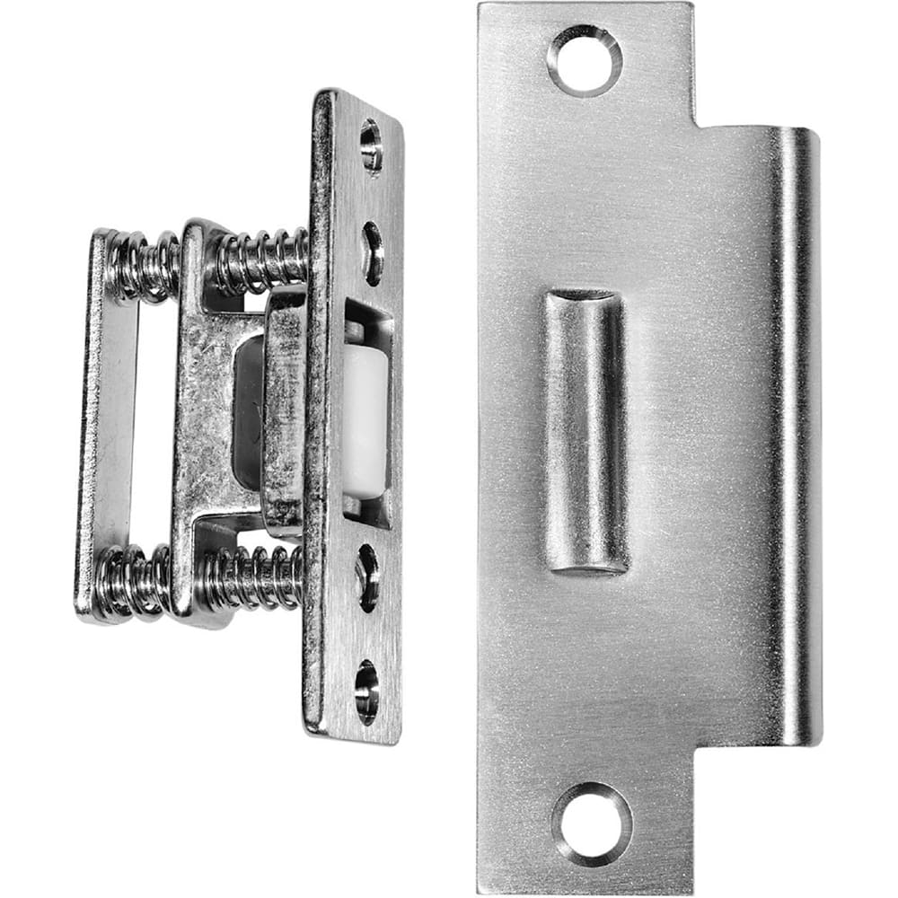 Rockwood - Catches; Length (Inch): 2 ; Height (Inch): 2 ; Width (Inch): 3 ; Finish/Coating: Satin Chrome ; Strike Length: 4-7/8 (Inch); Strike Width: 1-1/4 (Inch) - Exact Tool & Supply