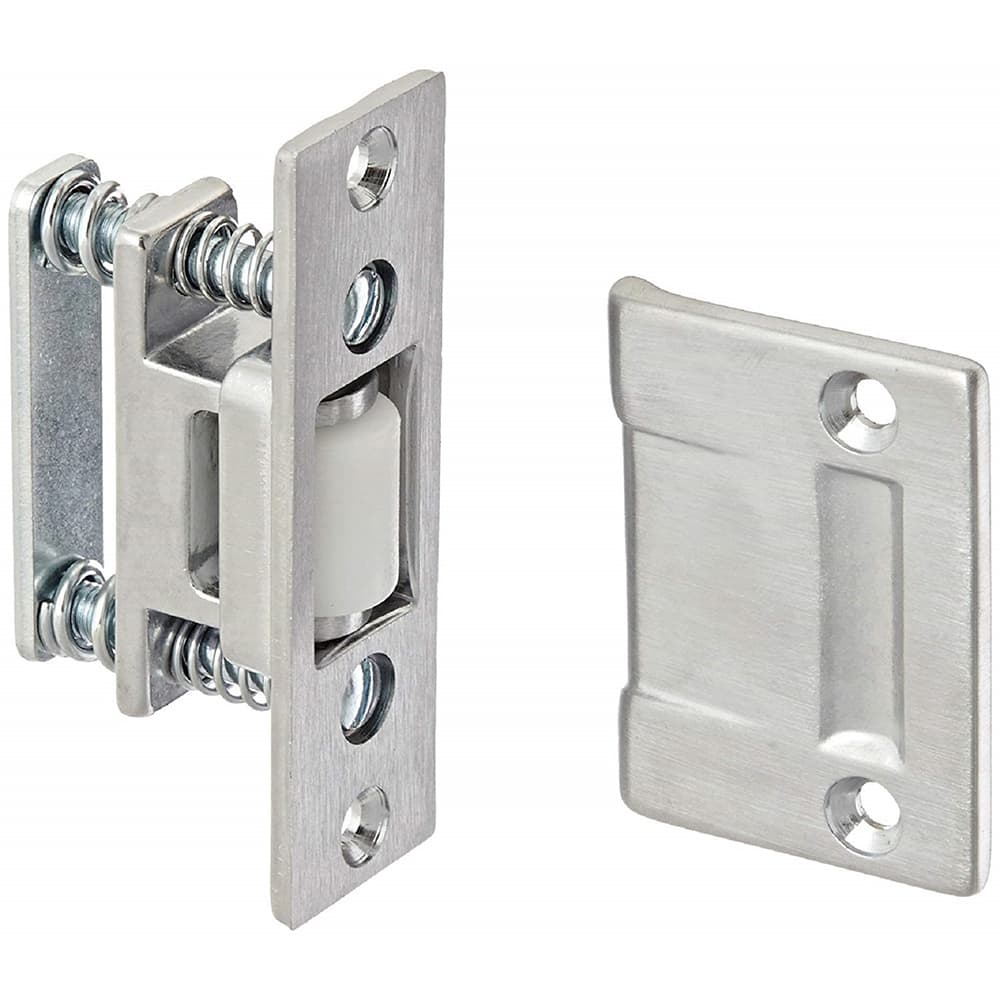 Rockwood - Catches; Length (Inch): 2 ; Height (Inch): 2 ; Width (Inch): 3 ; Finish/Coating: Satin Chrome ; Strike Length: 2-1/4 (Inch); Strike Width: 1-11/16 (Inch) - Exact Tool & Supply