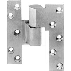 Rixson - Pivot Hinges; Finish/Coating: Satin Chrome ; Material: Brass ; Type: Intermediate Regular Pivot ; Hand: Left Hand ; Leaf Height: 5 (Inch); Length (Inch): 4-1/4 - Exact Tool & Supply