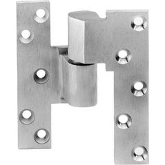 Rixson - Pivot Hinges; Finish/Coating: Satin Chrome ; Material: Brass ; Type: Intermediate Regular Pivot ; Hand: Right Hand ; Leaf Height: 5 (Inch); Length (Inch): 4-1/4 - Exact Tool & Supply