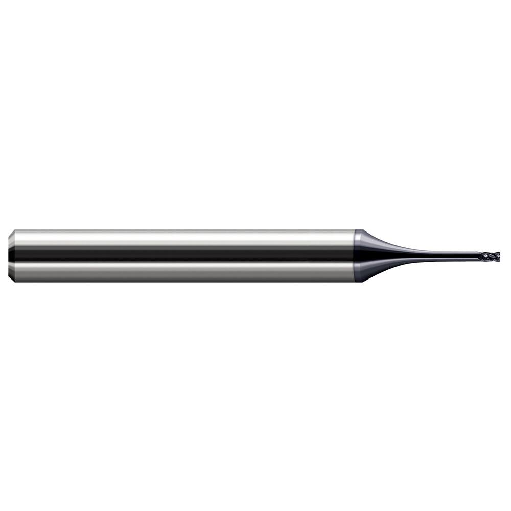 Harvey Tool - 0.7mm, 0.042" LOC, 4mm Shank Diam, 1.575" OAL, 4 Flute, Solid Carbide Square End Mill - Exact Tool & Supply