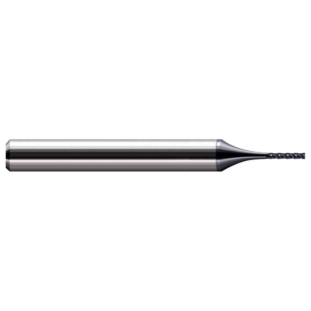 Harvey Tool - 0.7mm, 0.168" LOC, 4mm Shank Diam, 1.575" OAL, 4 Flute, Solid Carbide Square End Mill - Exact Tool & Supply