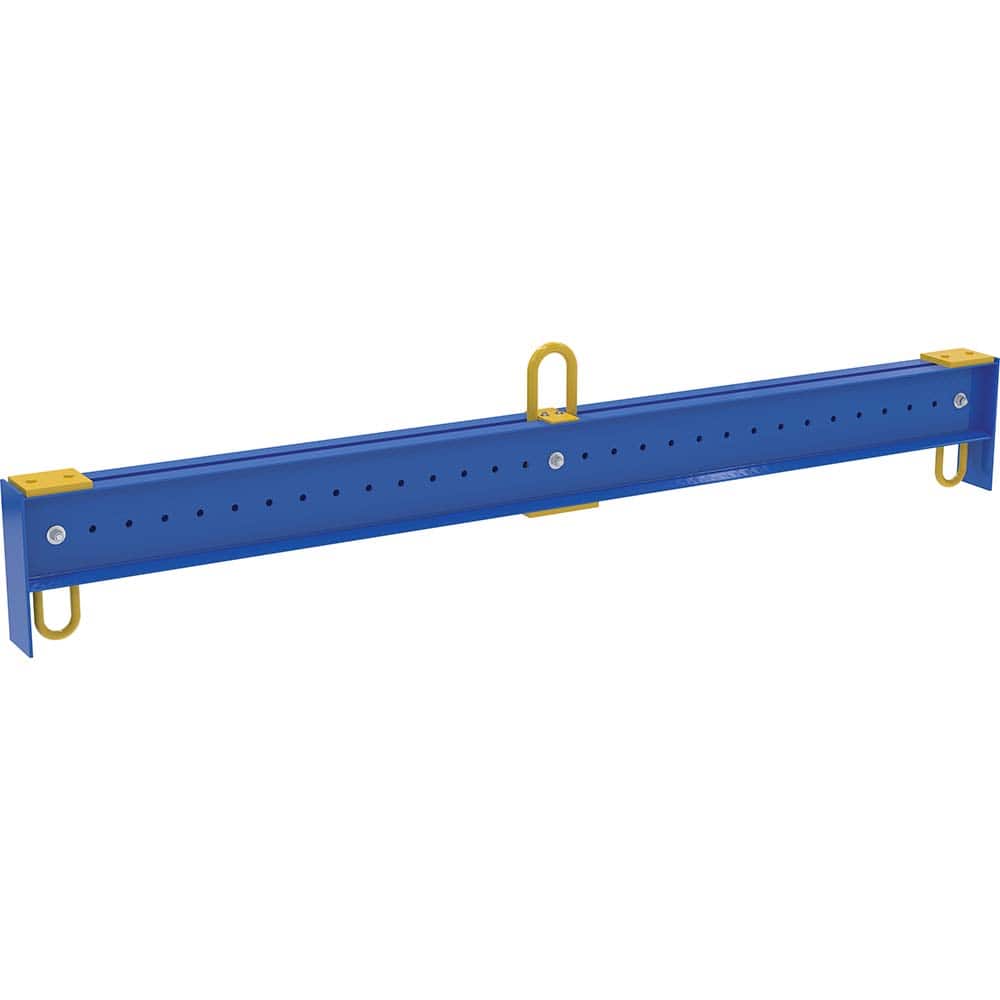 Vestil - Crane Attachments; Type: Adjustable Spreader Beam ; Load Capacity (Lb.): 10000.000 ; Bail Width: 4 ; Eye Thickness (Inch): 1-1/4 ; Bail Height: 25.50 ; Length (Inch): 128-1/2 - Exact Tool & Supply