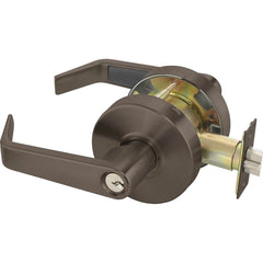Yale - Lever Locksets; Door Thickness: 1-3/4 (Inch); Door Thickness: 1-3/4 ; Back Set: 2-3/4 (Inch); For Use With: Classroom or Utility Room Doors ; Finish/Coating: Oxidized Satin Dark Bronze (10B) ; Cylinder Type: 6 Pin Para Keyway - Exact Tool & Supply