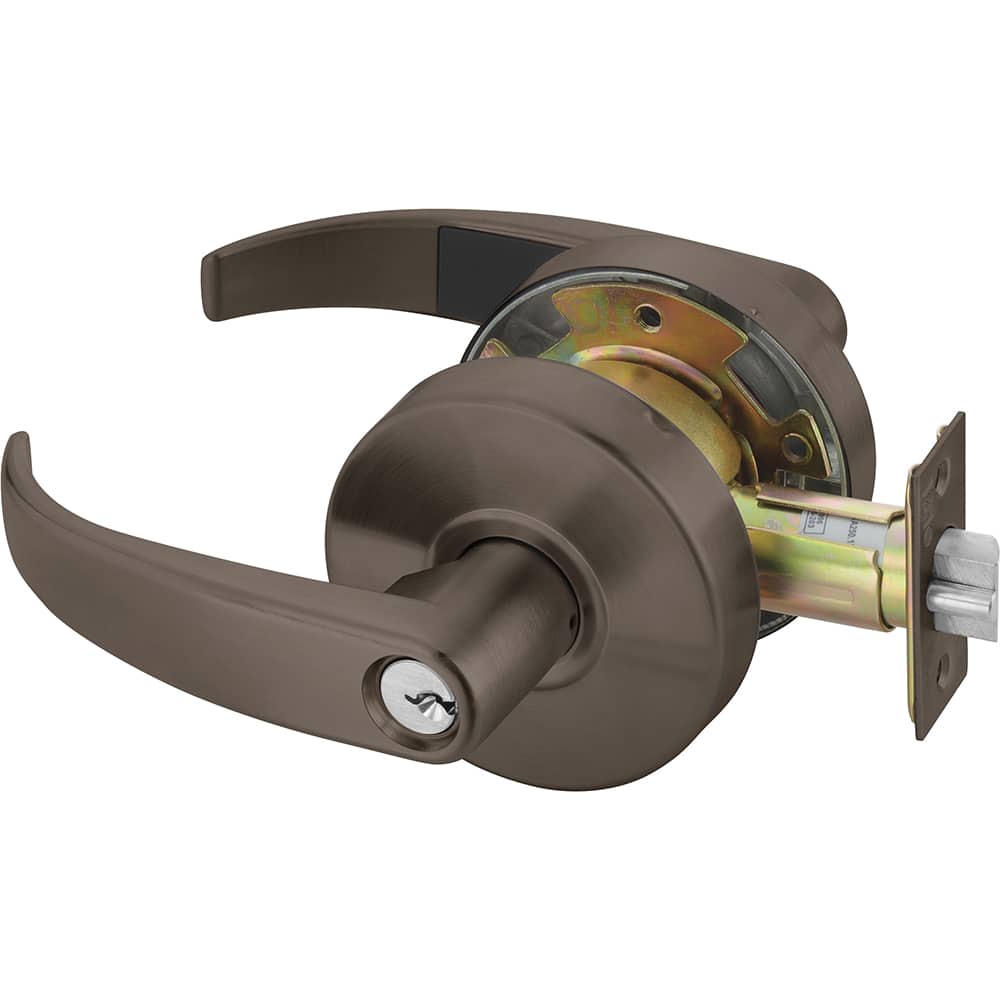 Yale - Lever Locksets; Door Thickness: 1-3/4 (Inch); Door Thickness: 1-3/4 ; Back Set: 2-3/4 (Inch); For Use With: Storeroom; Utility; Exit Doors ; Finish/Coating: Oxidized Satin Dark Bronze (10B) ; Cylinder Type: 6 Pin Para Keyway - Exact Tool & Supply