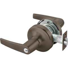 Yale - Lever Locksets; Door Thickness: 1-3/4 (Inch); Door Thickness: 1-3/4 ; Back Set: 2-3/4 (Inch); For Use With: Storeroom; Utility; Exit Doors ; Finish/Coating: Oxidized Satin Dark Bronze (10B) ; Cylinder Type: 6 Pin Schlage C Keway, Keyed - Exact Tool & Supply