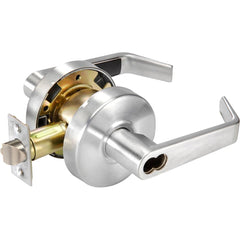 Yale - Lever Locksets; Door Thickness: 1-3/4 (Inch); Door Thickness: 1-3/4 ; Back Set: 2-3/4 (Inch); For Use With: Classroom or Utility Room Doors ; Finish/Coating: Satin Chrome ; Cylinder Type: 6 or 7-Pin SFIC; Less Core - Exact Tool & Supply
