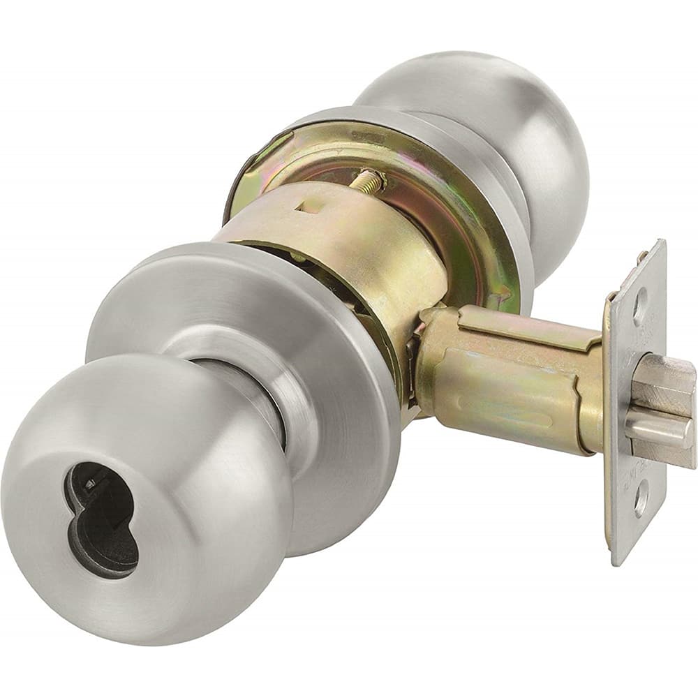 Yale - Lever Locksets; Door Thickness: 1-3/4 (Inch); Door Thickness: 1-3/4 ; Back Set: 2-3/4 (Inch); For Use With: Storeroom; Utility; Exit Doors ; Finish/Coating: Satin Stainless Steel ; Cylinder Type: 6 or 7-Pin SFIC; Less Core - Exact Tool & Supply