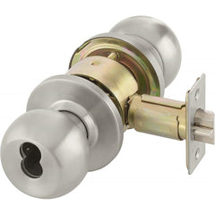 Yale - Lever Locksets; Door Thickness: 1-3/4 (Inch); Door Thickness: 1-3/4 ; Back Set: 2-3/4 (Inch); For Use With: Storeroom; Utility; Exit Doors ; Finish/Coating: Satin Stainless Steel ; Cylinder Type: 6 or 7-Pin SFIC; Less Core - Exact Tool & Supply