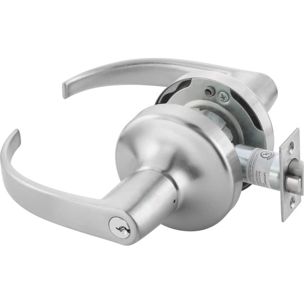 Yale - Lever Locksets; Door Thickness: 1-3/4 (Inch); Door Thickness: 1-3/4 ; Back Set: 2-3/4 (Inch); For Use With: Storeroom; Utility; Exit Doors ; Finish/Coating: Satin Chrome ; Cylinder Type: 6 Pin Para Keyway - Exact Tool & Supply