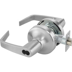 Yale - Lever Locksets; Door Thickness: 1-3/4 (Inch); Door Thickness: 1-3/4 ; Back Set: 2-3/4 (Inch); For Use With: Storeroom; Utility; Exit Doors ; Finish/Coating: Satin Chrome ; Cylinder Type: Less Core - Exact Tool & Supply