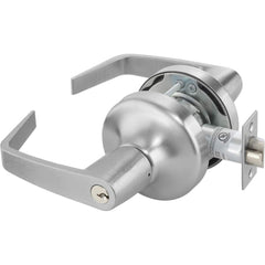 Yale - Lever Locksets; Door Thickness: 1-3/4 (Inch); Door Thickness: 1-3/4 ; Back Set: 2-3/4 (Inch); For Use With: Storeroom; Utility; Exit Doors ; Finish/Coating: Satin Chrome ; Cylinder Type: 6 Pin Schlage C Keway, Keyed - Exact Tool & Supply