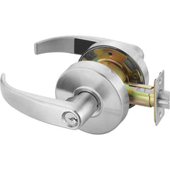 Yale - Lever Locksets; Door Thickness: 1-3/4 (Inch); Door Thickness: 1-3/4 ; Back Set: 2-3/4 (Inch); For Use With: Storeroom; Utility; Exit Doors ; Finish/Coating: Satin Chrome ; Cylinder Type: 6 Pin Schlage C Keway, Keyed - Exact Tool & Supply