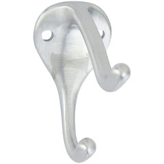Rockwood - Coat & Hat Hooks; Type: Double Coat and Hat Hook ; Projection: 3 (Inch); Finish/Coating: Satin Chrome - Exact Tool & Supply