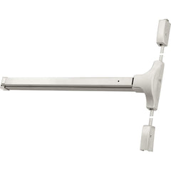 Yale - Vertical Bars; Type: Surface Vertical Rod Exit Device ; Rating: Fire Rated ; Hand: RH field reversible ; Finish/Coating: Satin Stainless Steel ; Minimum Door Width: 30 (Inch); Maximum Door Width: 36.000 (Inch) - Exact Tool & Supply