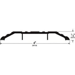 Pemko - Thresholds; Height (Inch): 1/2 ; Length (Inch): 36 ; Width (Inch): 4 ; Finish/Coating: Anodized; Dark Bronze - Exact Tool & Supply