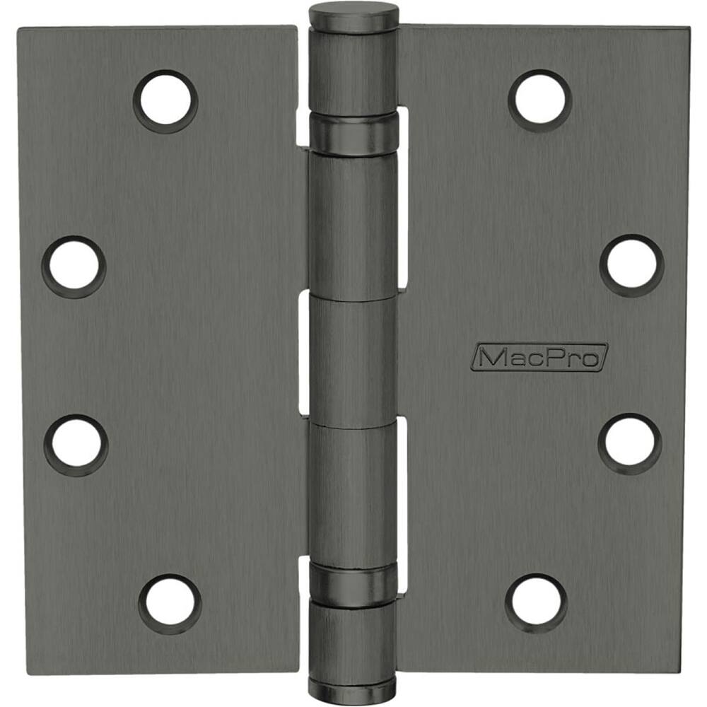 Yale - Commercial Hinges; Length (Inch): 4-1/2 ; Thickness (Decimal Inch): 0.1340 ; Number of Knuckles: 5.000 ; Stanley Finish Code: USP ; Finish/Coating: USP ; Box Quantity: 3 - Exact Tool & Supply