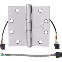 Yale - Commercial Hinges; Length (Inch): 4-1/2 ; Thickness (Decimal Inch): 0.1340 ; Number of Knuckles: 5.000 ; Stanley Finish Code: US26D ; Finish/Coating: US26D ; Box Quantity: 3 - Exact Tool & Supply