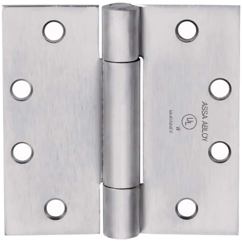 Yale - Commercial Hinges; Length (Inch): 4-1/2 ; Thickness (Decimal Inch): 0.1800 ; Number of Knuckles: 3.000 ; Stanley Finish Code: US26D ; Finish/Coating: US26D ; Box Quantity: 3 - Exact Tool & Supply