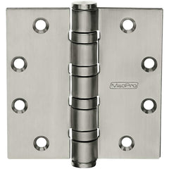 Yale - Commercial Hinges; Length (Inch): 4-1/2 ; Thickness (Decimal Inch): 0.1800 ; Number of Knuckles: 5.000 ; Stanley Finish Code: US32D ; Finish/Coating: US32D ; Box Quantity: 3 - Exact Tool & Supply