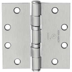Yale - Commercial Hinges; Length (Inch): 5 ; Thickness (Decimal Inch): 0.1340 ; Number of Knuckles: 5.000 ; Stanley Finish Code: US26D ; Finish/Coating: US26D ; Box Quantity: 3 - Exact Tool & Supply
