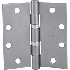 Yale - Commercial Hinges; Length (Inch): 4-1/2 ; Thickness (Decimal Inch): 0.1340 ; Number of Knuckles: 5.000 ; Stanley Finish Code: US32D ; Finish/Coating: US32D ; Box Quantity: 3 - Exact Tool & Supply