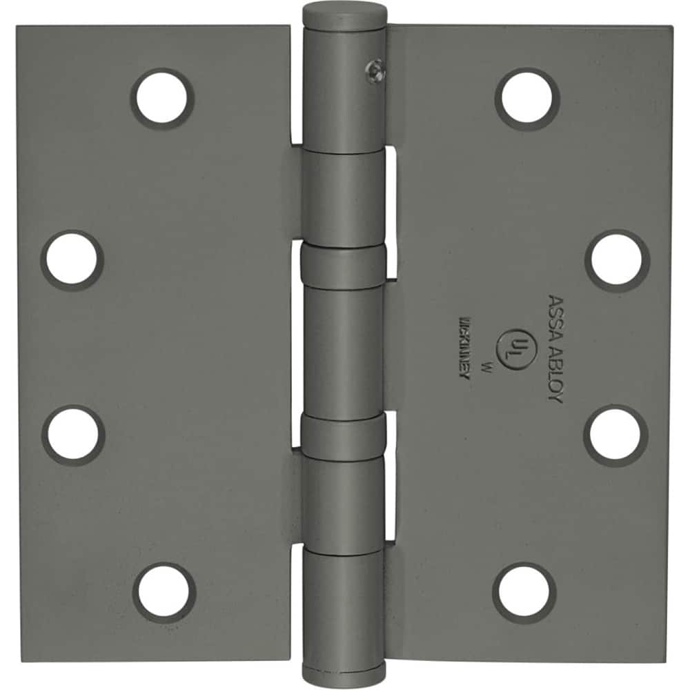 Yale - Commercial Hinges; Length (Inch): 4-1/2 ; Thickness (Decimal Inch): 0.1340 ; Number of Knuckles: 5.000 ; Stanley Finish Code: USP ; Finish/Coating: USP ; Box Quantity: 3 - Exact Tool & Supply