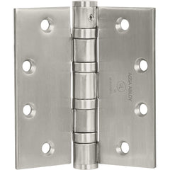Yale - Commercial Hinges; Length (Inch): 4-1/2 ; Thickness (Decimal Inch): 0.1800 ; Number of Knuckles: 5.000 ; Stanley Finish Code: USP ; Finish/Coating: USP ; Box Quantity: 3 - Exact Tool & Supply