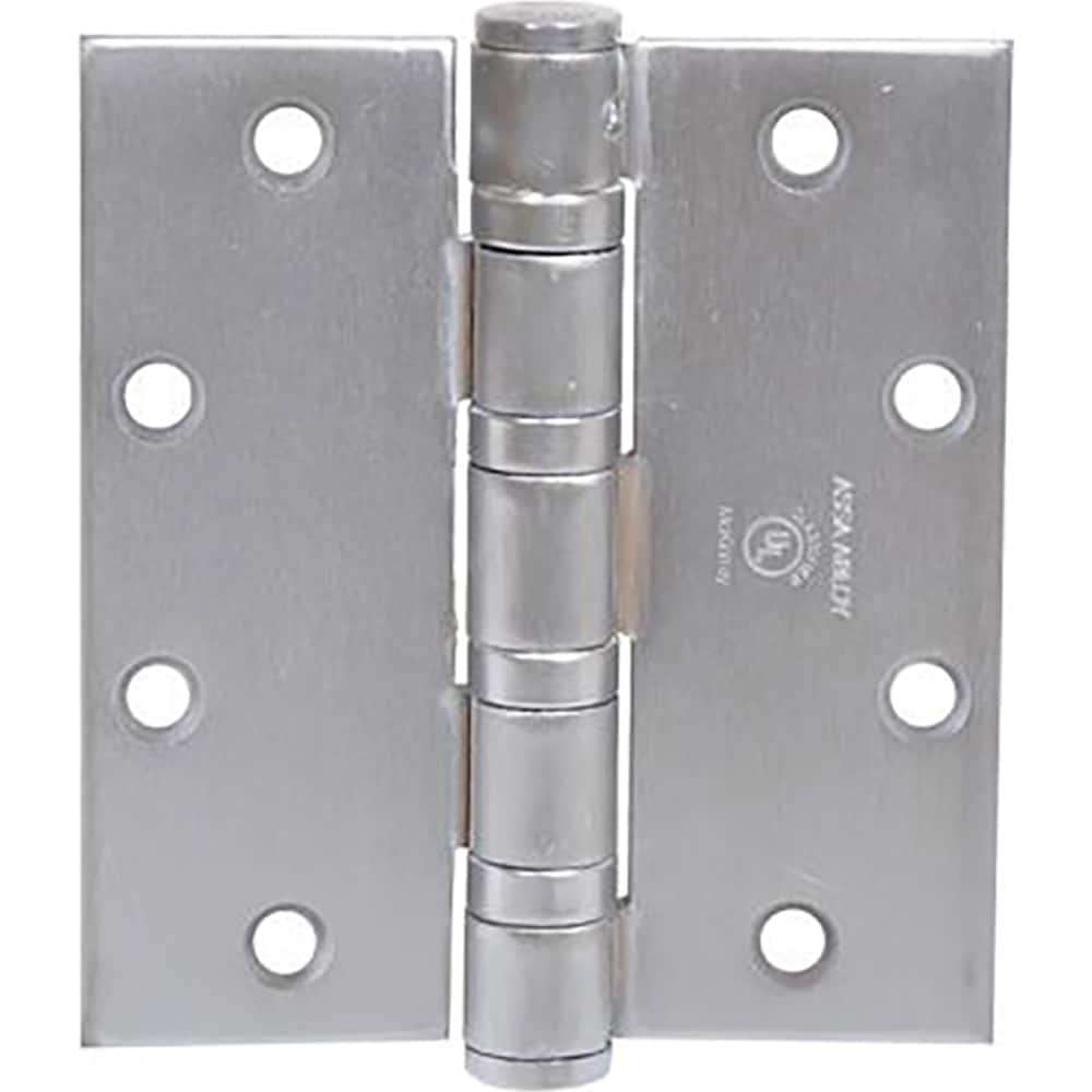 Yale - Commercial Hinges; Length (Inch): 4-1/2 ; Thickness (Decimal Inch): 0.1800 ; Number of Knuckles: 5.000 ; Stanley Finish Code: US26D ; Finish/Coating: US26D ; Box Quantity: 3 - Exact Tool & Supply