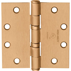 Yale - Commercial Hinges; Length (Inch): 4-1/2 ; Thickness (Decimal Inch): 0.1340 ; Number of Knuckles: 5.000 ; Stanley Finish Code: US10 ; Finish/Coating: US10 ; Box Quantity: 3 - Exact Tool & Supply