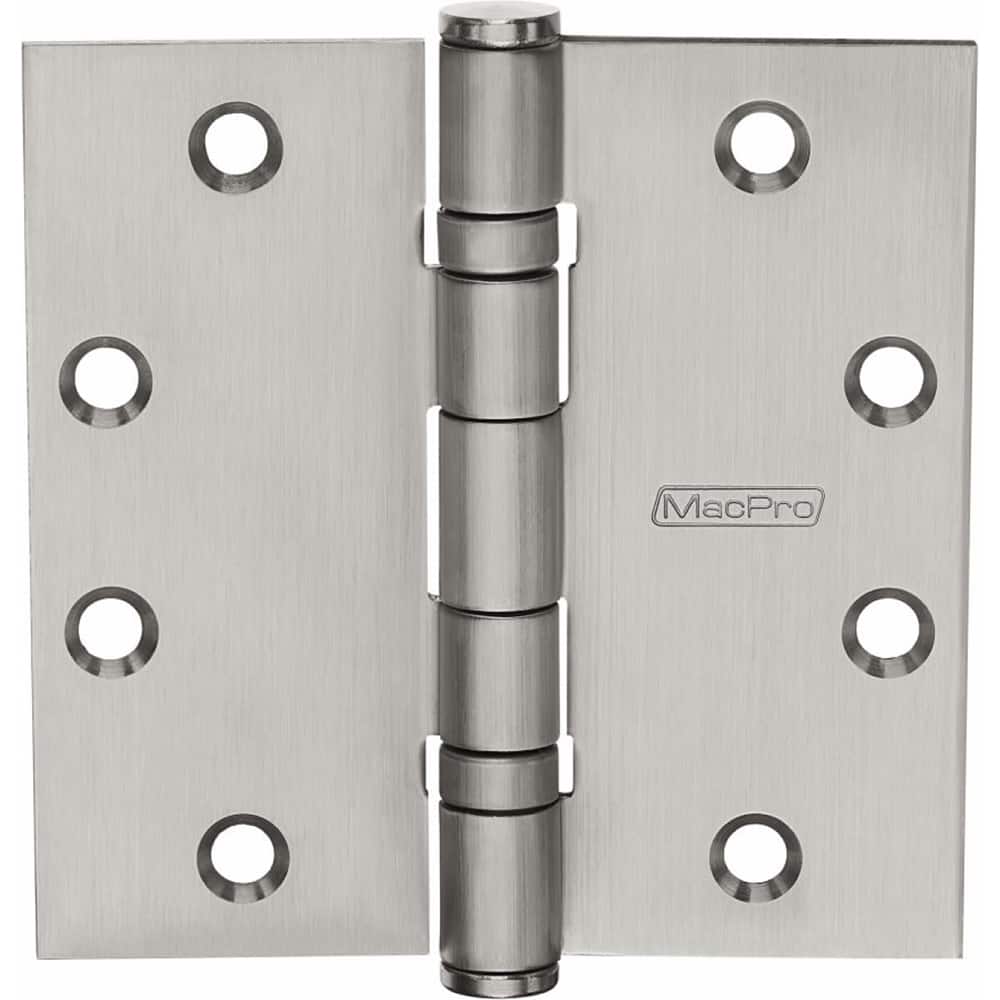 Yale - Commercial Hinges; Length (Inch): 4-1/2 ; Thickness (Decimal Inch): 0.1340 ; Number of Knuckles: 5.000 ; Stanley Finish Code: US32D ; Finish/Coating: US32D ; Box Quantity: 3 - Exact Tool & Supply