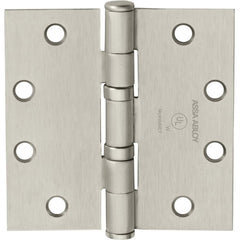 Yale - Commercial Hinges; Length (Inch): 4-1/2 ; Thickness (Decimal Inch): 0.1340 ; Number of Knuckles: 5.000 ; Stanley Finish Code: US15 ; Finish/Coating: US15 ; Box Quantity: 3 - Exact Tool & Supply