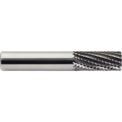 M.A. Ford - 0.1969" Diam, 20mm LOC, 0.1969" Shank Diam, 6-Flute Plain (No End) Diamond-Pattern Router Bit - Exact Tool & Supply