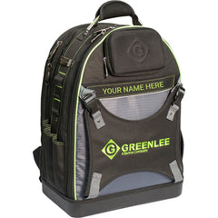 Greenlee - Tool Bags & Tool Totes; Type: Backpack ; Number of Pockets: 30.000 ; Material: Polyester & Nylon Ripstop ; Width (Inch): 10 ; Depth (Inch): 10 ; Height (Inch): 20-1/2 - Exact Tool & Supply