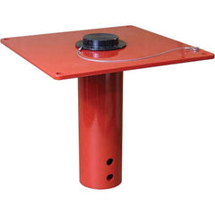 THERN - Davit Crane Bases Base Type: Flush Mount Base Finish/Coating: Red Powder Coat - Exact Tool & Supply