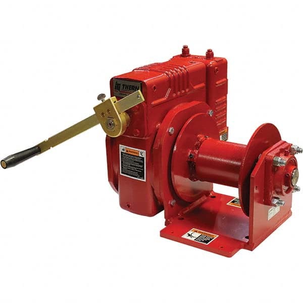 THERN - Winches Type: Worm Gear Hand Winch Line Pull Capacity (Lb.): 4,000 - Exact Tool & Supply