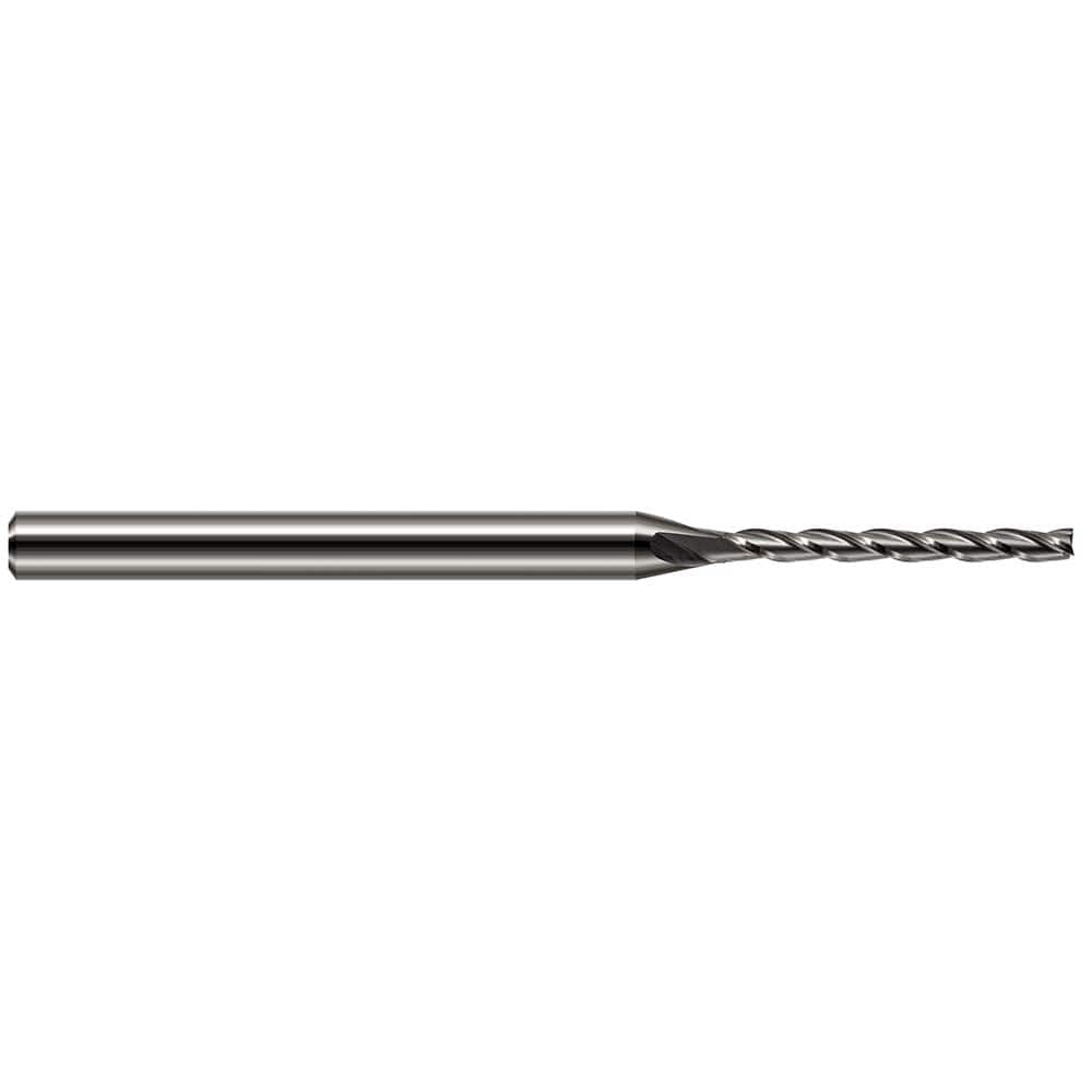 Harvey Tool - Square End Mills; Mill Diameter (Decimal Inch): 0.0600 ; Length of Cut (Inch): 5/8 ; Length of Cut (Decimal Inch): 0.6250 ; Material: Solid Carbide ; Finish/Coating: Uncoated ; Shank Diameter (Inch): 1/8 - Exact Tool & Supply