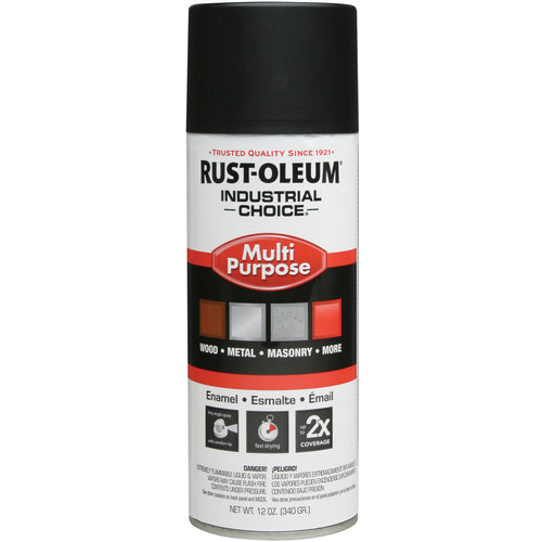 1600 Multi-Purpose Semi-Flat Black Spray Paint - Exact Tool & Supply