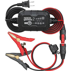 Noco - Automotive Battery Chargers & Jump Starters; Type: Automatic Charger/Maintainer ; Amperage Rating: 2.0 ; Starter Amperage: 0.5 ; Voltage: 100-240 VAC ; Battery Size Group: 6 and 12 Volt - Exact Tool & Supply