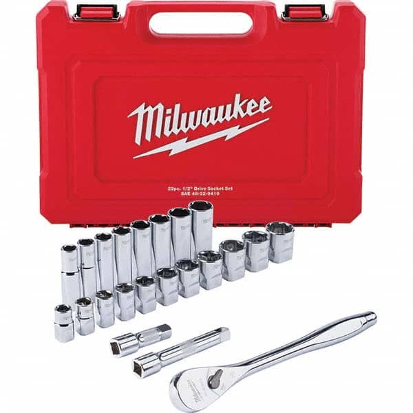 Milwaukee Tool - Socket Sets Measurement Type: Inch Drive Size: 1/2 - Exact Tool & Supply