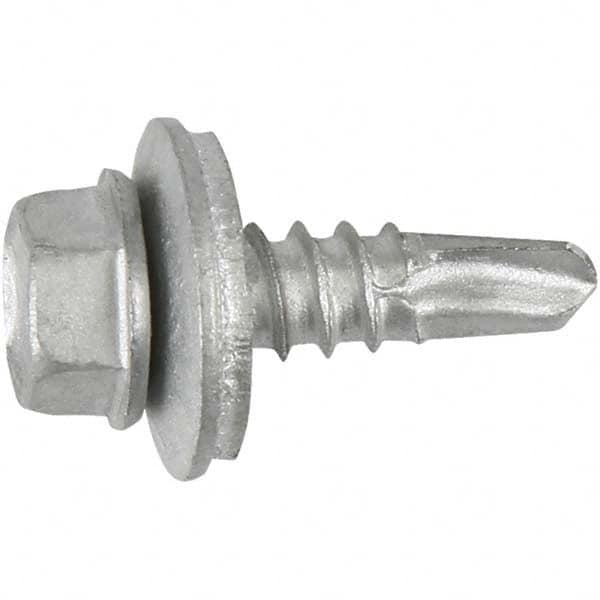 DeWALT Anchors & Fasteners - 1/4, Hex Washer Head, Hex Drive, 3/4" Length Under Head, #3 Point, Self Drilling Screw - Exact Tool & Supply