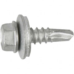 DeWALT Anchors & Fasteners - 1/4, Hex Washer Head, Hex Drive, 3/4" Length Under Head, #3 Point, Self Drilling Screw - Exact Tool & Supply