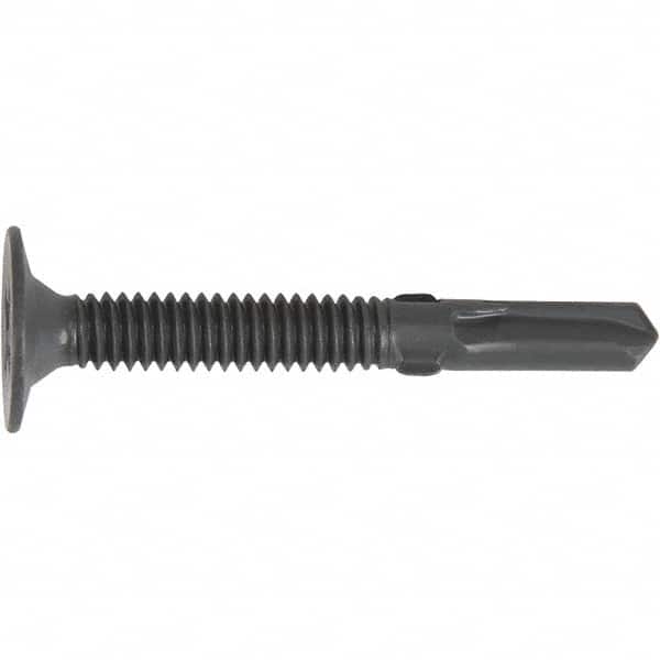 DeWALT Anchors & Fasteners - 1/4, Flat Head, Phillips Drive, 3" OAL, #4 Point, Self Drilling Screw - Exact Tool & Supply